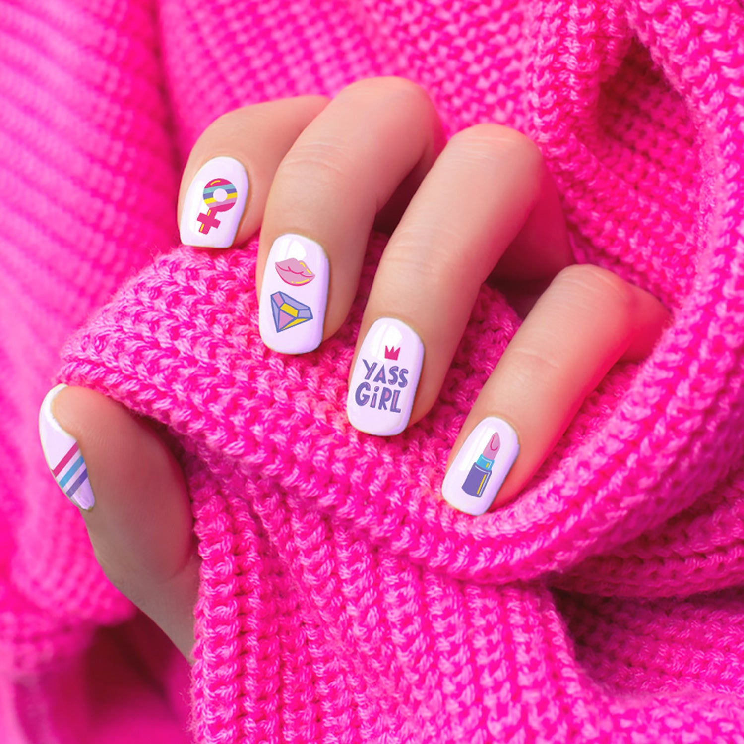 Girl Power Nail Decals