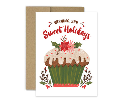 Sweet Holiday Cupcake - Holiday Card