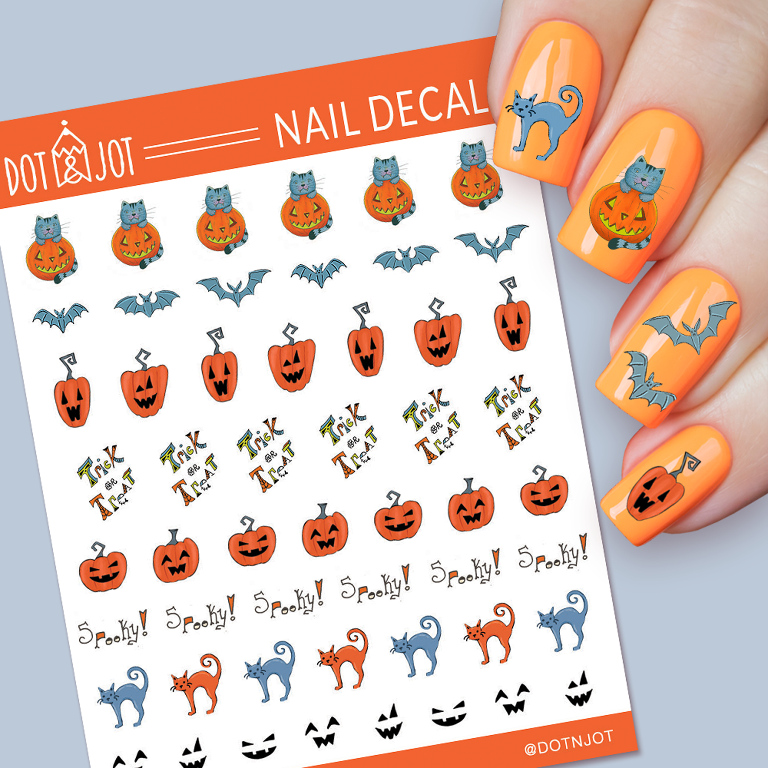Halloween Waterslide Nail Decals