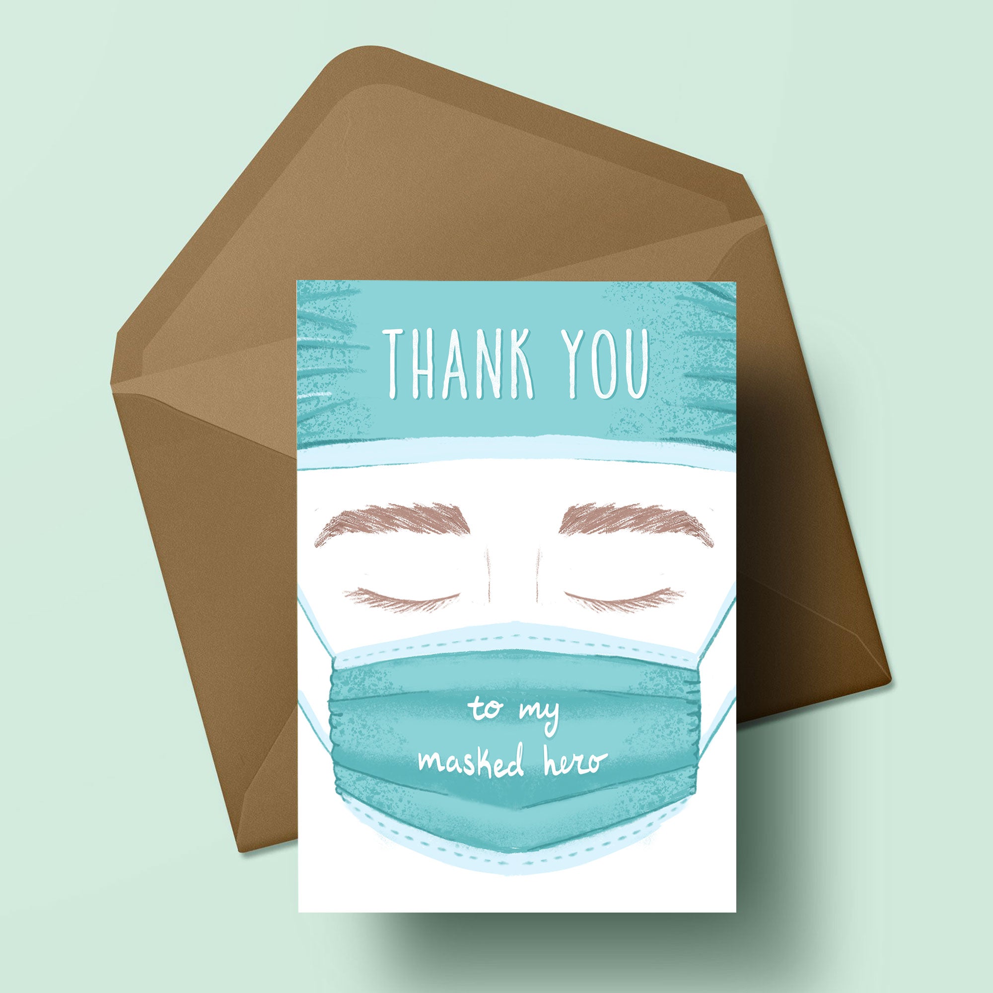 Masked Hero - Greeting Card