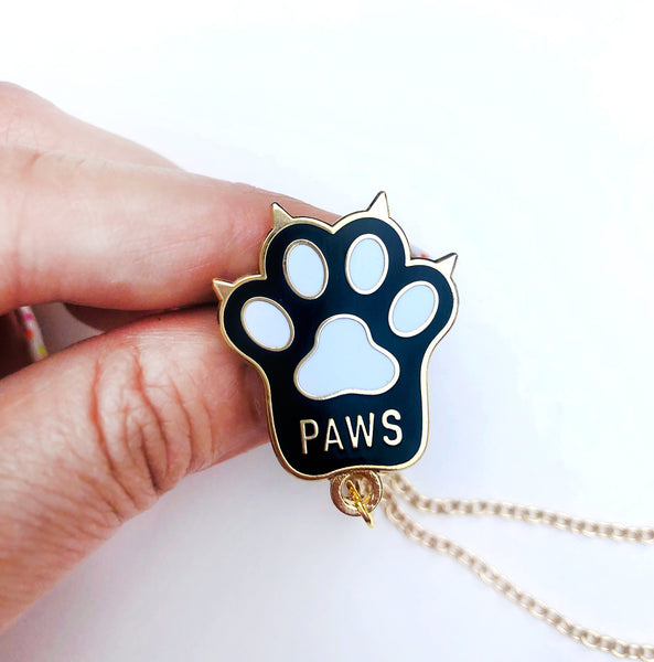 Collar Pin Set for Cat Lovers with Gold Chain  Cheeky Enamel Pin Flair by  Dot & Jot – Dot&Jot