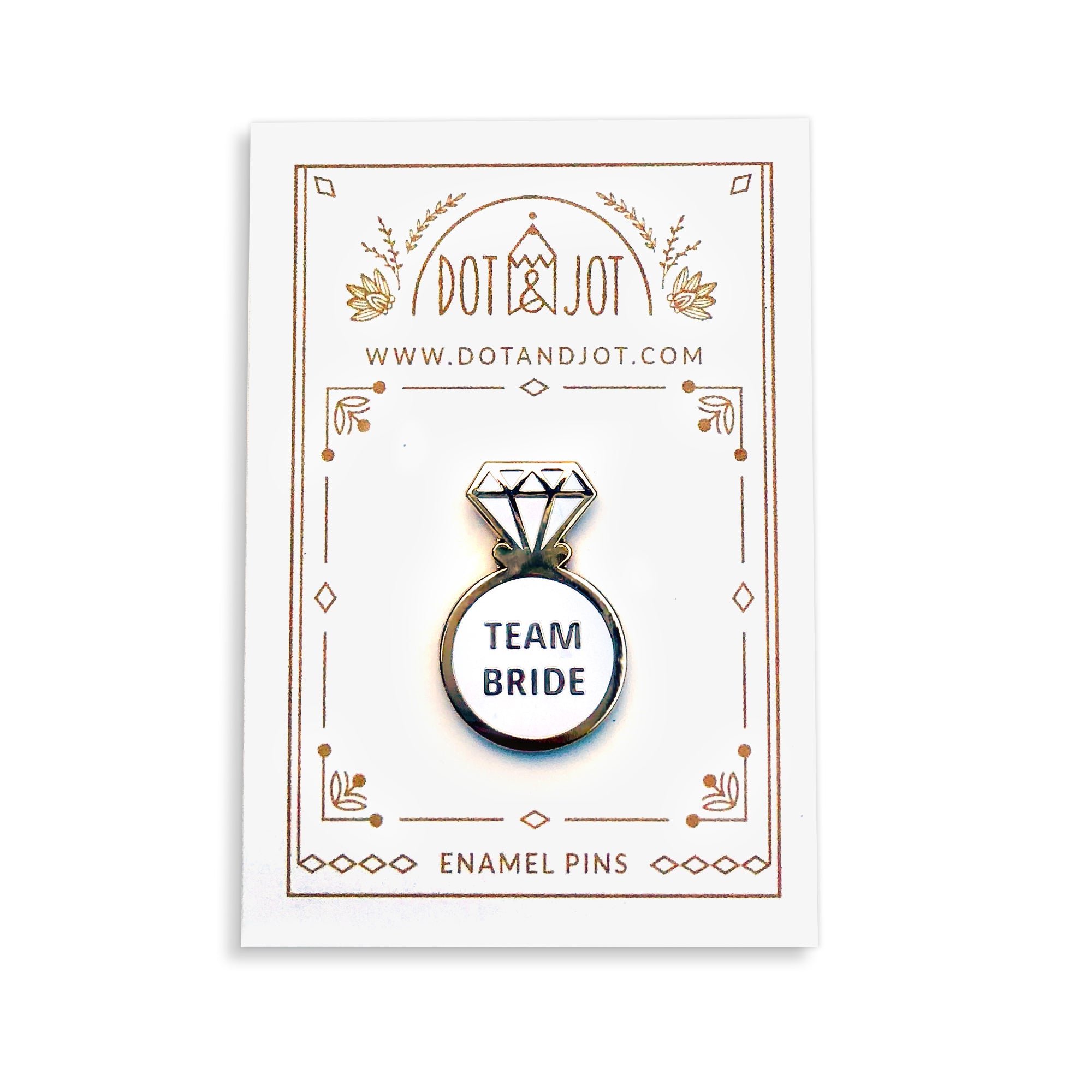 Team Bride Ring (white) - Enamel Pins