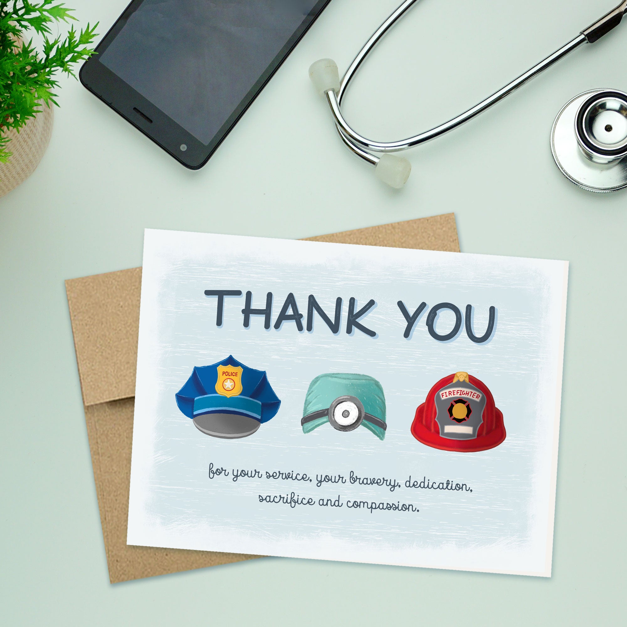 Thank You Heroes - Greeting Card