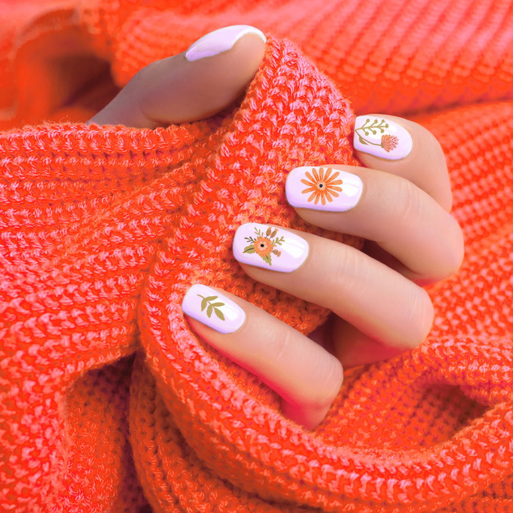 Autumn Florals Nail Decals