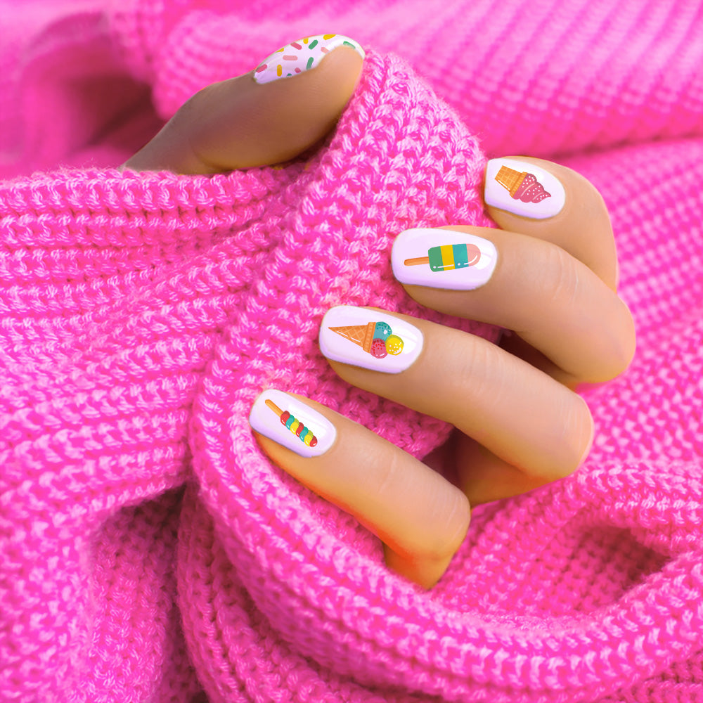 Ice Cream Nail Decals