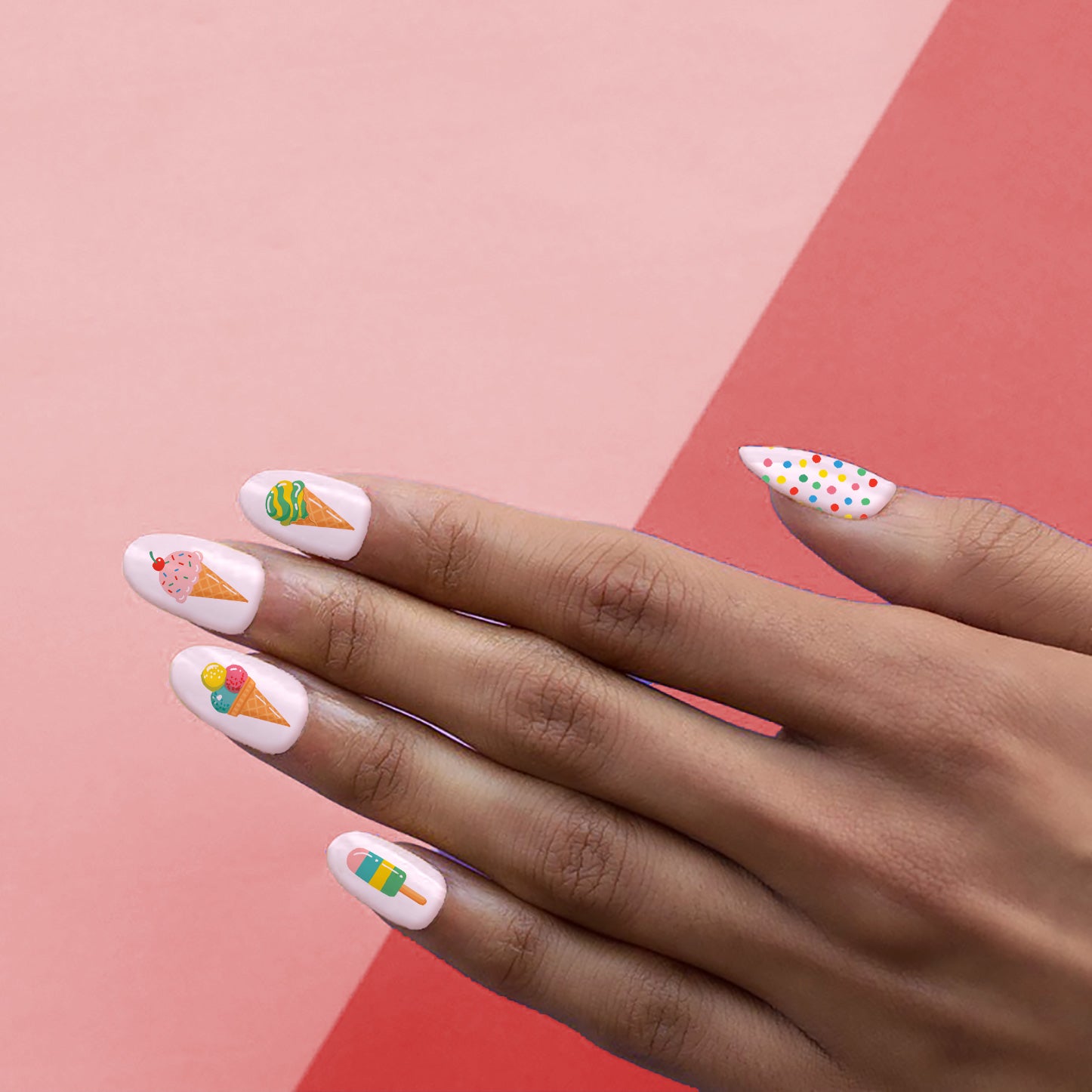Ice Cream Nail Decals