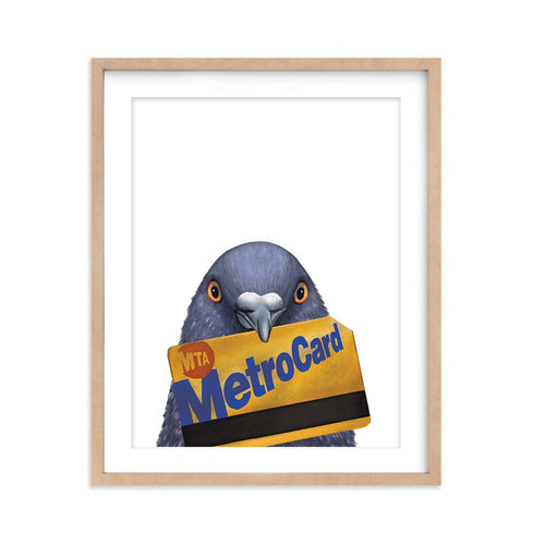 NY Metro Pigeon  - Art Print