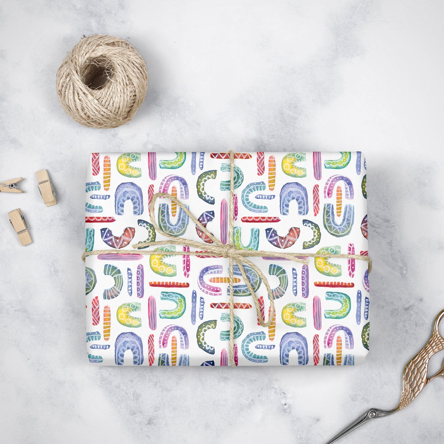 Watercolor Rainbows - Wrapping Paper