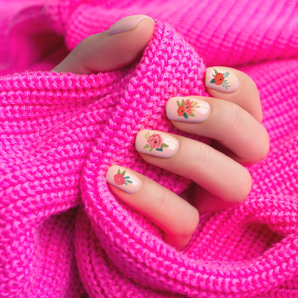Floral Arrangements Nail Decals
