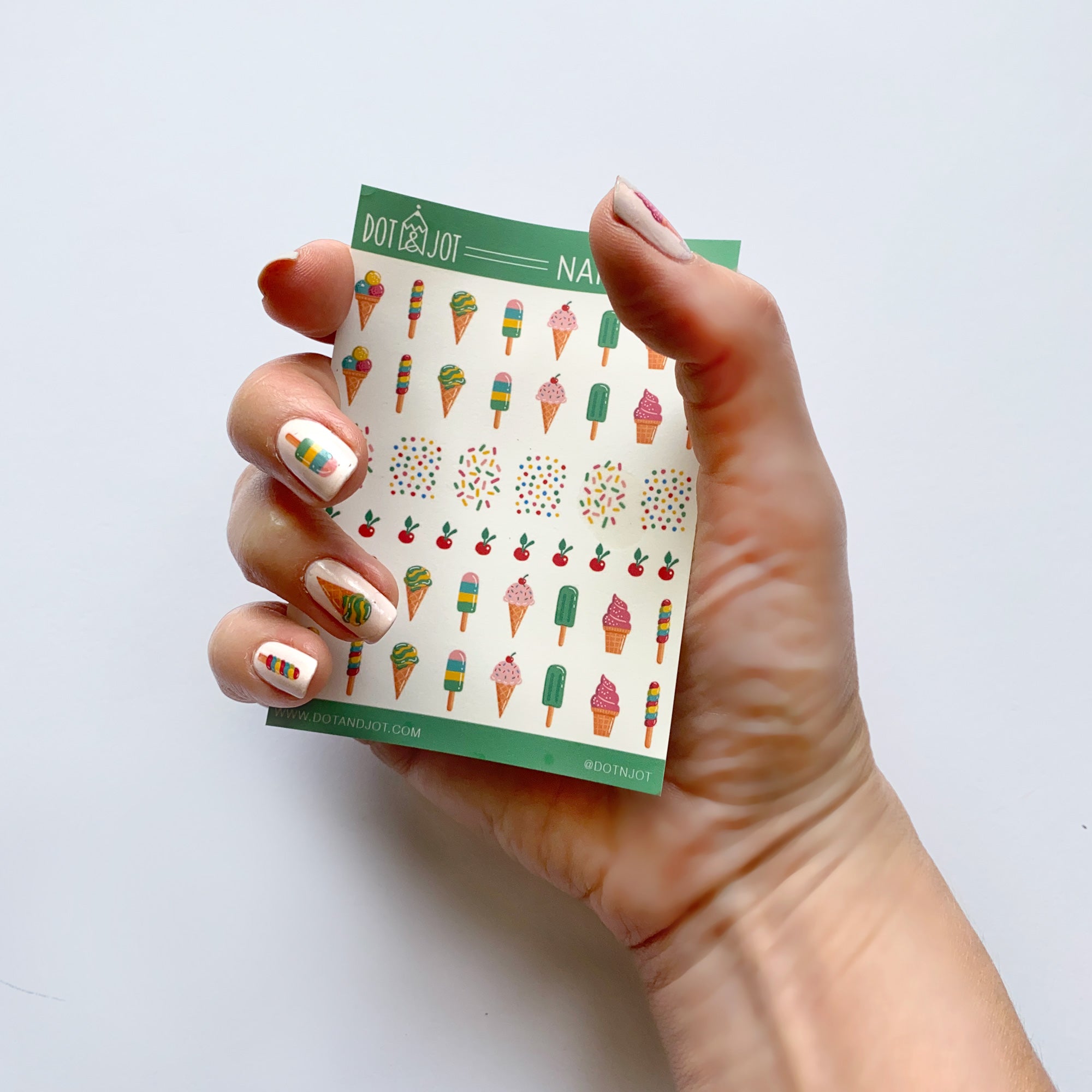 Ice Cream Nail Decals