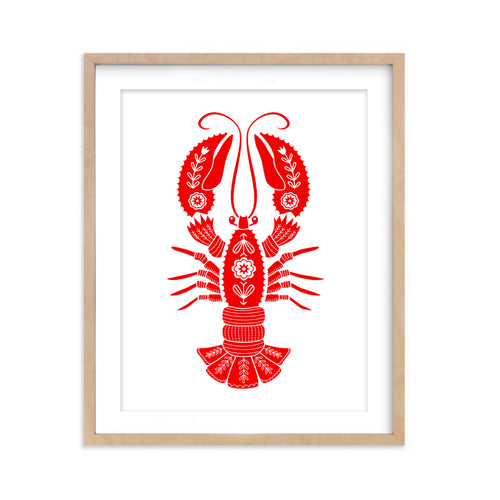 Lobster Love Poster - Art Print