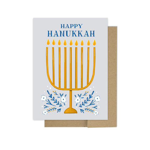 Hanukkah Menorah - Holiday Card