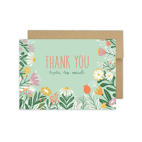 Lovely Floral - Thank You Card
