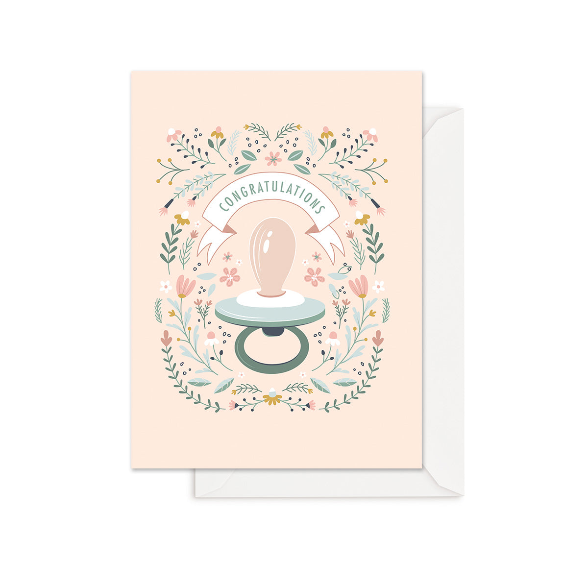 Baby Pacifier - Congrats Card