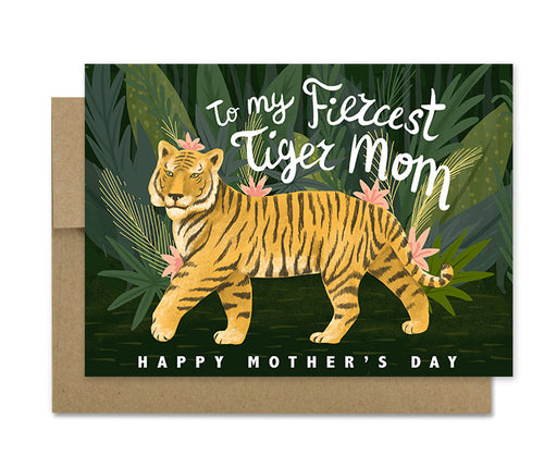 Tiger Mom - Greeting Card