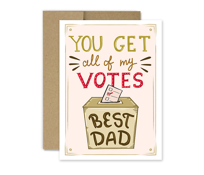 Voted Best Dad - Greeting Card