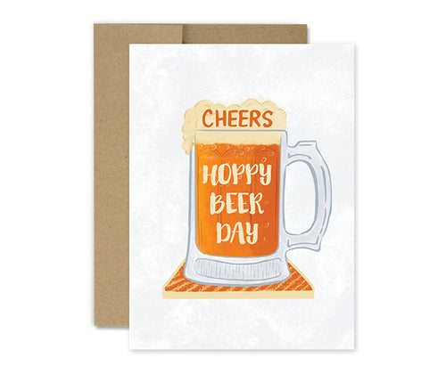 Hoppy Beer Day Birthday Card