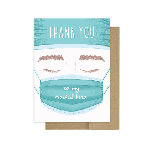Masked Hero - Greeting Card