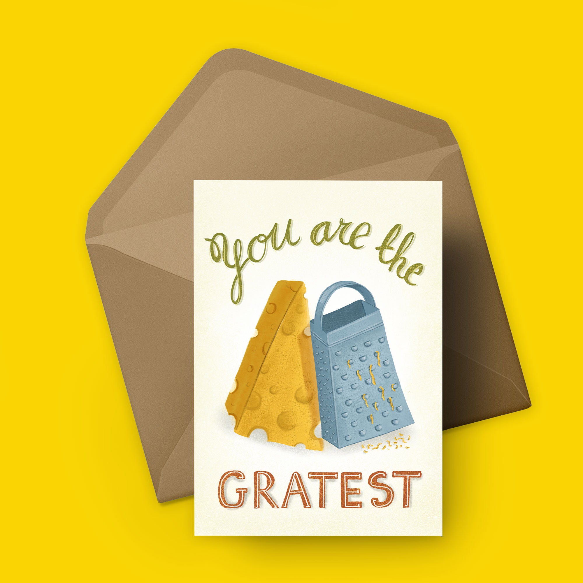 Cheese Grate Pun - Greeting Card