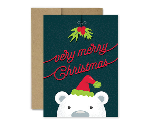 Polar Bear Greeting- Holiday Card