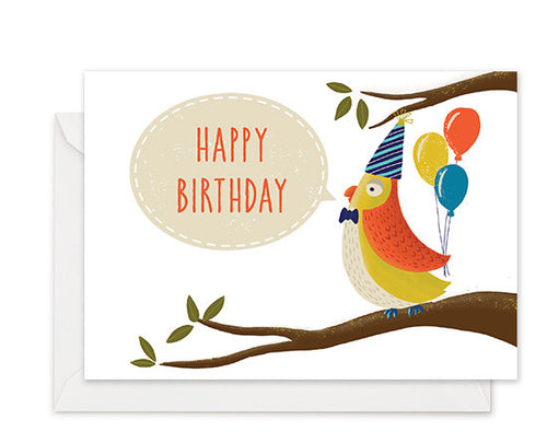 Funky Bird - Birthday Card