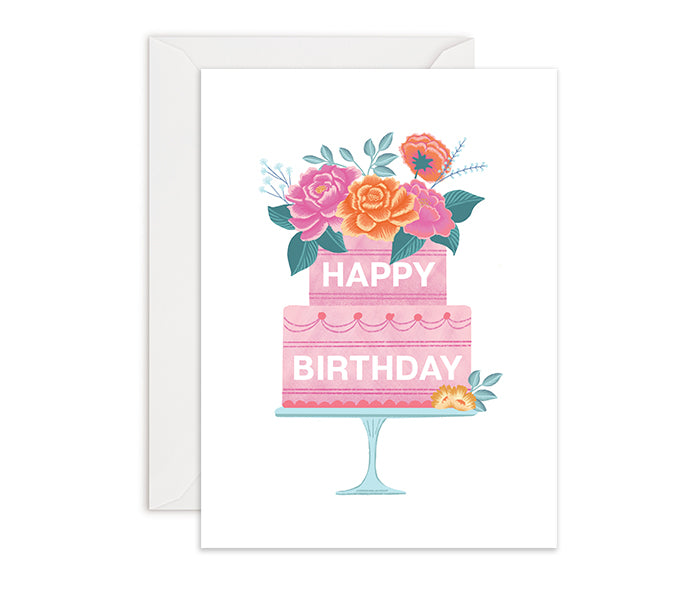 Rose Cake - Birthday Card
