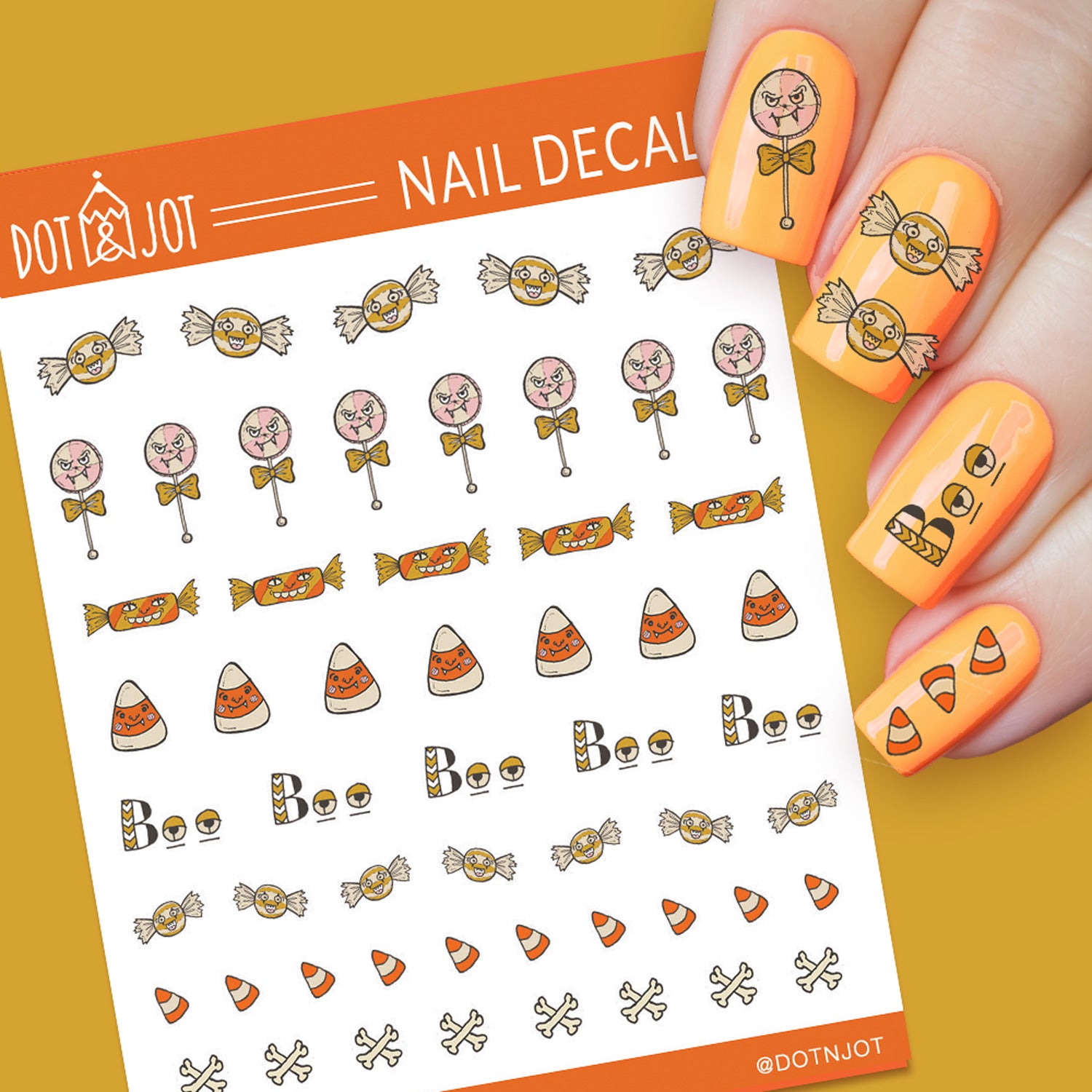 Trick of Treat Candy Nail Decals