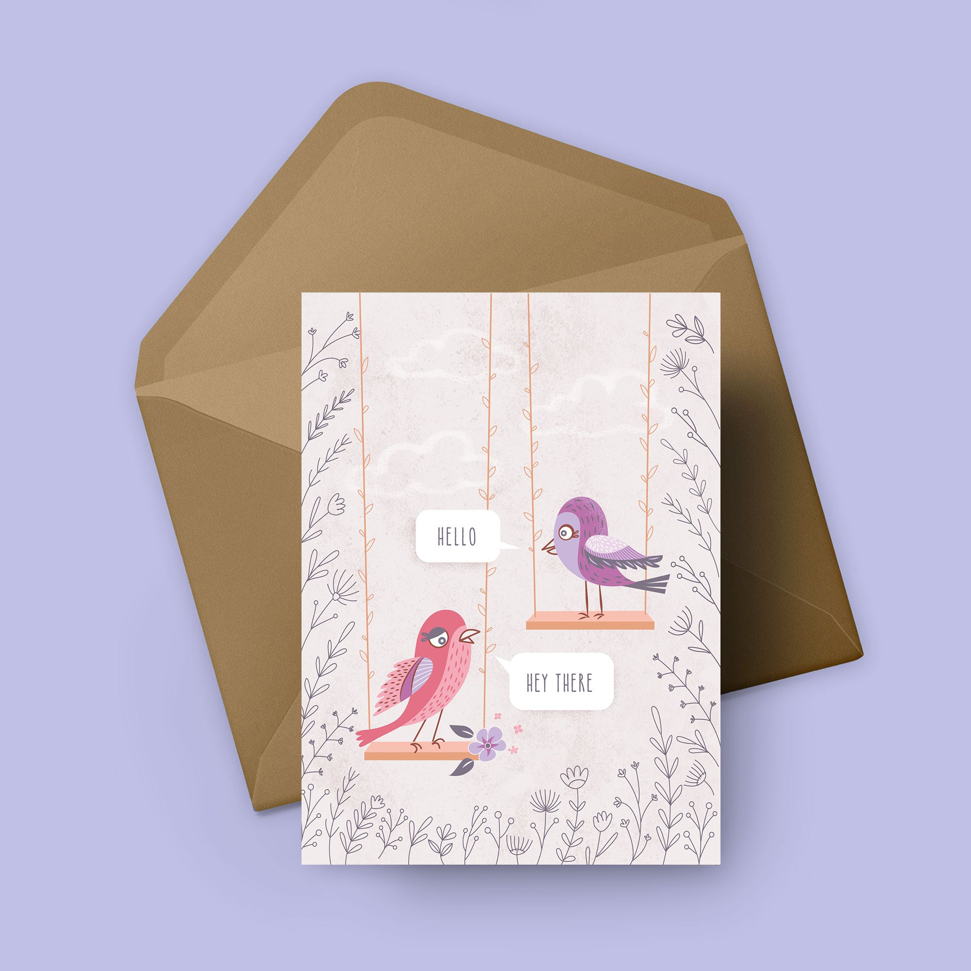 Hello Bird - Greeting Card