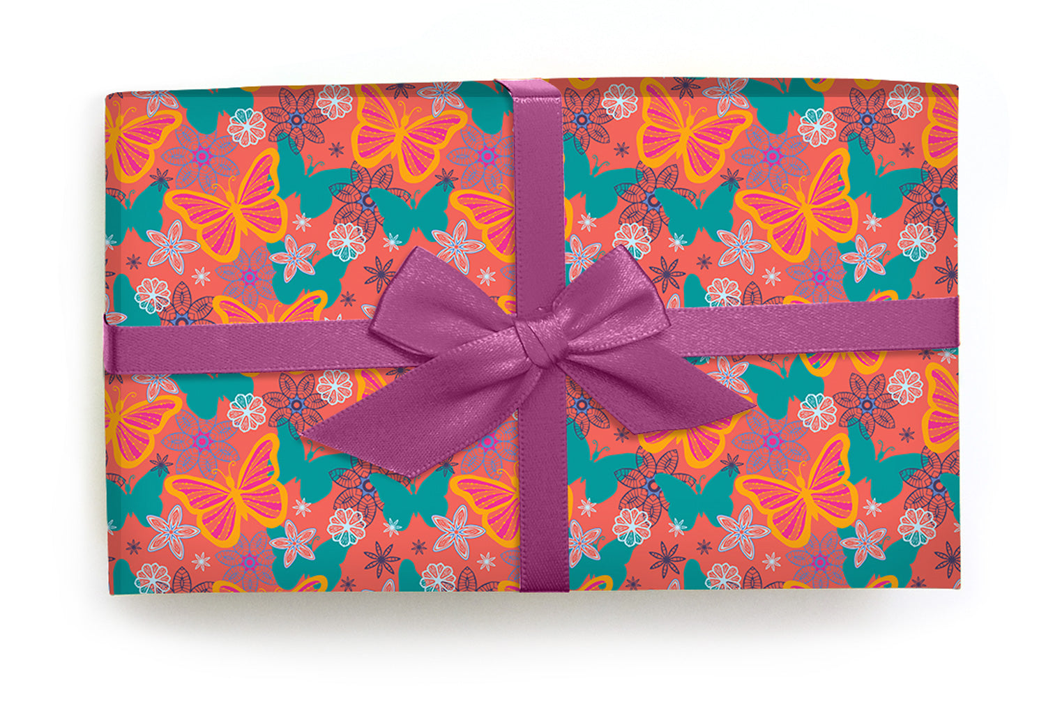 butterflies gift wrap paper print