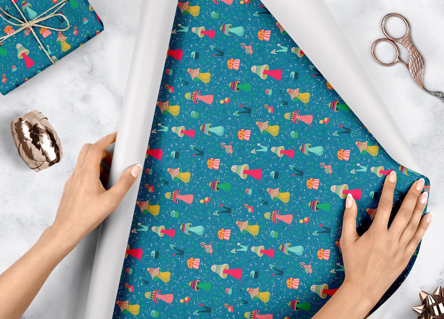 Majestic Mushrooms - Wrapping Paper